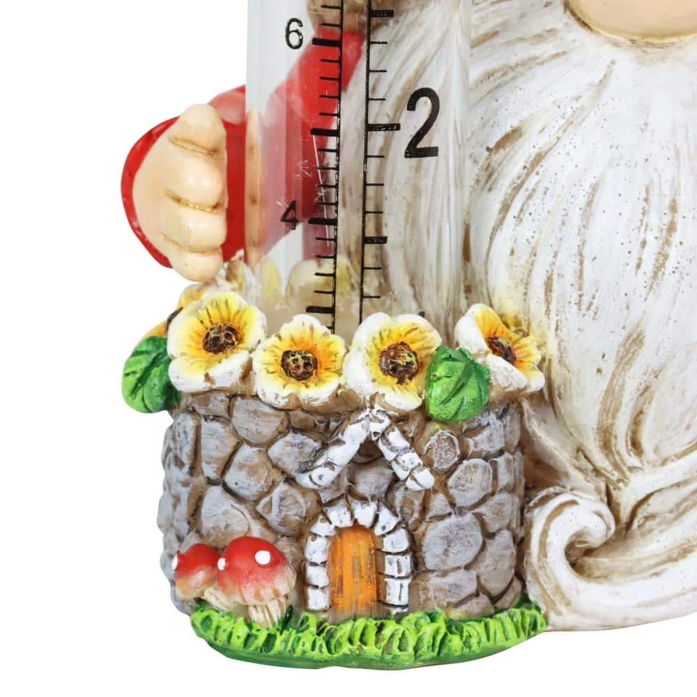 Exhart Hand Painted Burlap Hat with a Rain Gauge, 5 in. x 7.5 in. Gnome Garden Statue 6 Exhart Hand Painted Burlap Hat with a Rain Gauge, 5 in. x 7.5 in. Gnome Garden Statue - Image 4