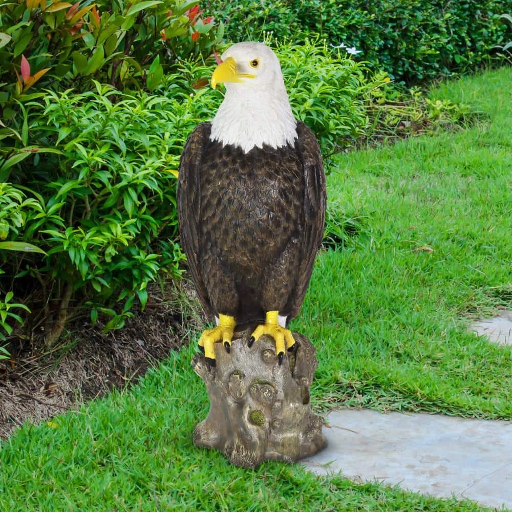Exhart Bald Eagle on a Rock, 8 in. x 21.5 in. Garden Statue 11 Exhart Bald Eagle on a Rock, 8 in. x 21.5 in. Garden Statue - Image 9
