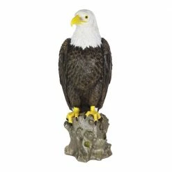 Exhart Bald Eagle on a Rock, 8 in. x 21.5 in. Garden Statue