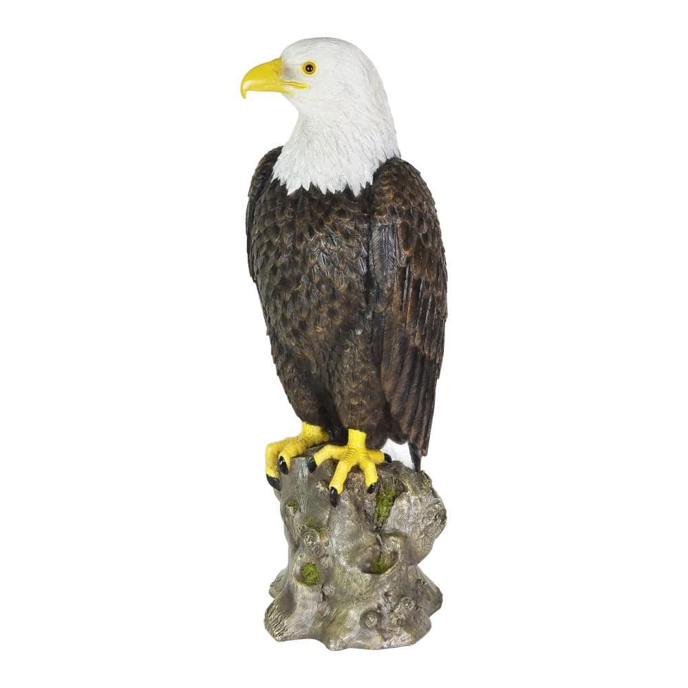 Exhart Bald Eagle on a Rock, 8 in. x 21.5 in. Garden Statue 9 Exhart Bald Eagle on a Rock, 8 in. x 21.5 in. Garden Statue - Image 7