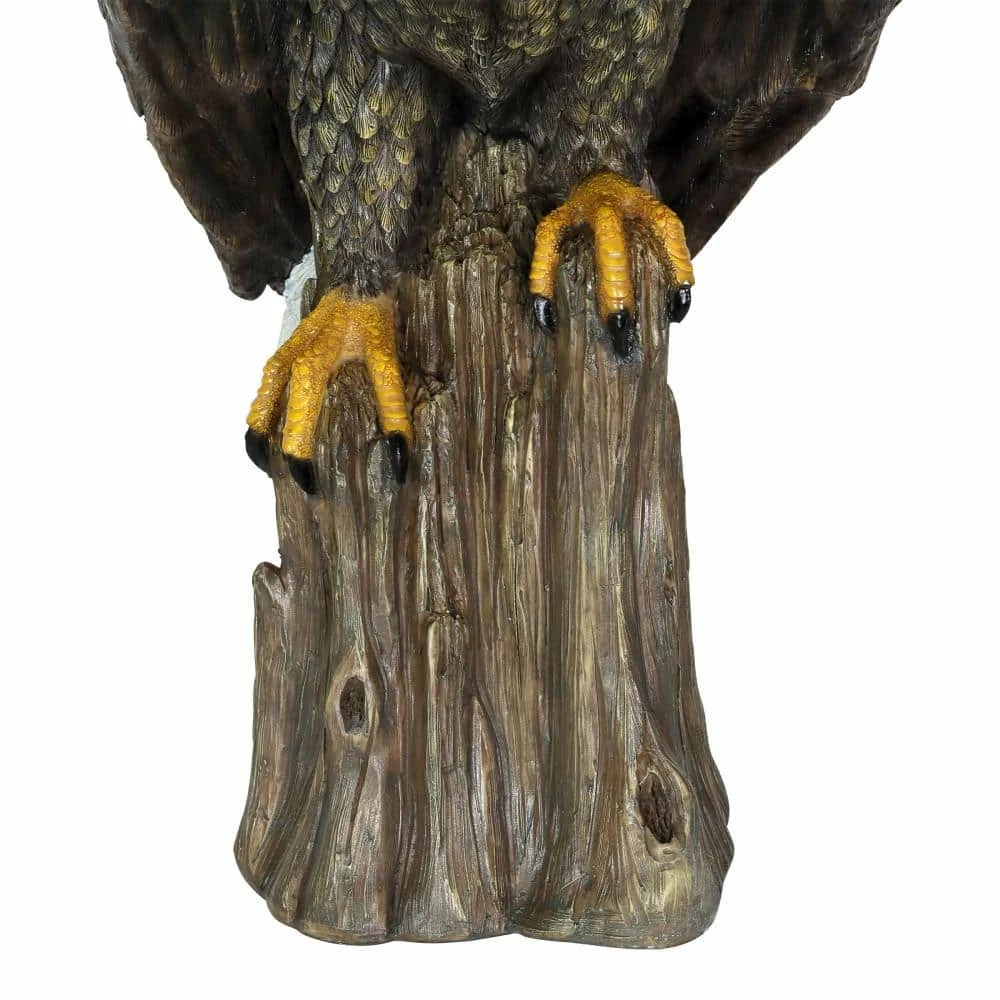 Exhart Bald Eagle on a Log, 10.5 in. x 19.5 in. Garden Statue 7 Exhart Bald Eagle on a Log, 10.5 in. x 19.5 in. Garden Statue - Image 5