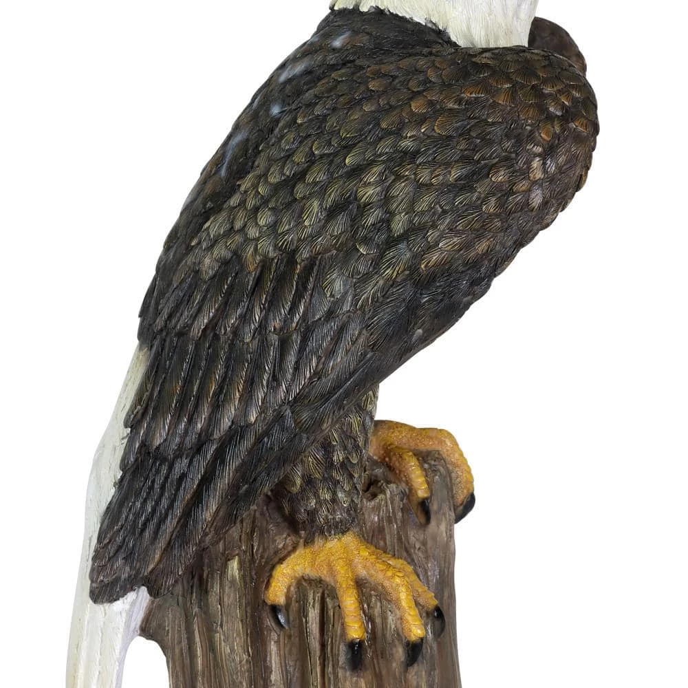 Exhart Bald Eagle on a Log, 10.5 in. x 19.5 in. Garden Statue 6 Exhart Bald Eagle on a Log, 10.5 in. x 19.5 in. Garden Statue - Image 4
