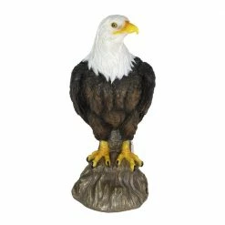 Exhart Bald Eagle on a Log, 7 in. x 15.5 in. Garden Statue