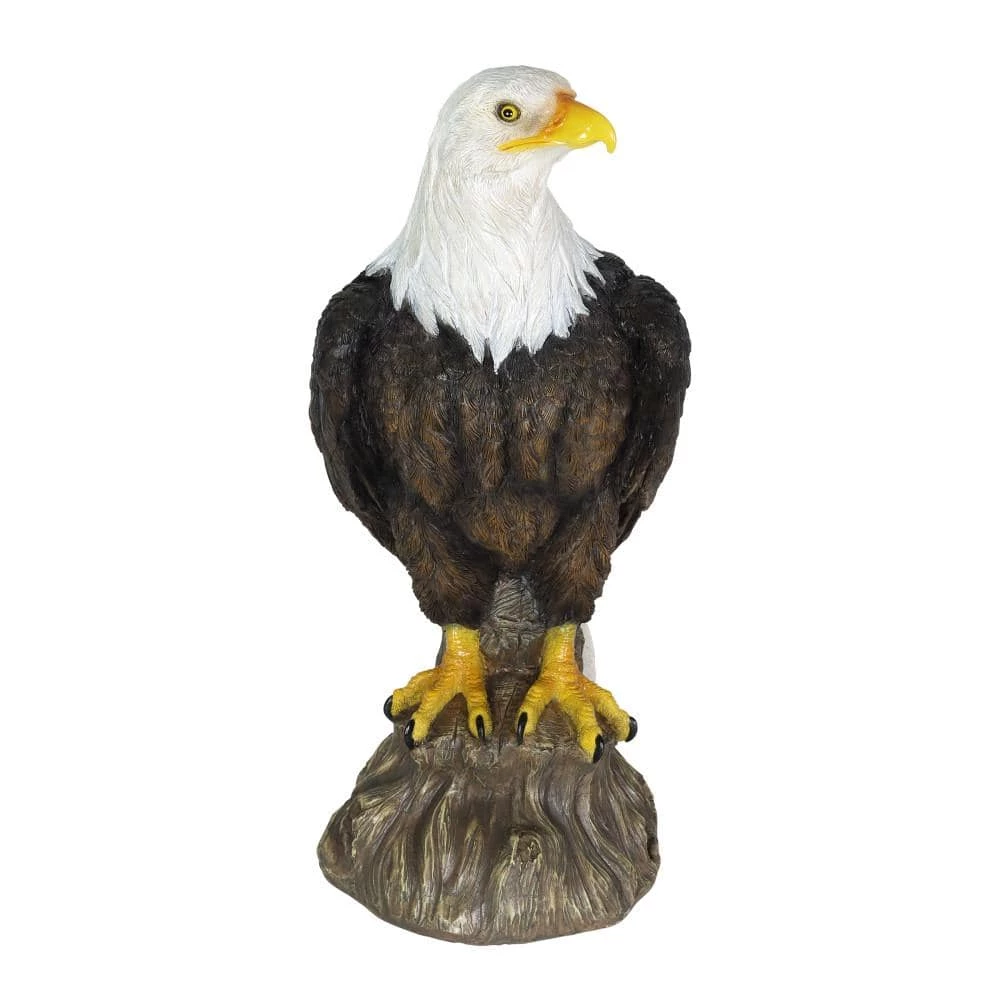 Exhart Bald Eagle on a Log, 7 in. x 15.5 in. Garden Statue 3 Exhart Bald Eagle on a Log, 7 in. x 15.5 in. Garden Statue