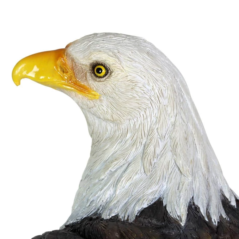Exhart Bald Eagle on a Log, 7 in. x 15.5 in. Garden Statue 4 Exhart Bald Eagle on a Log, 7 in. x 15.5 in. Garden Statue - Image 2