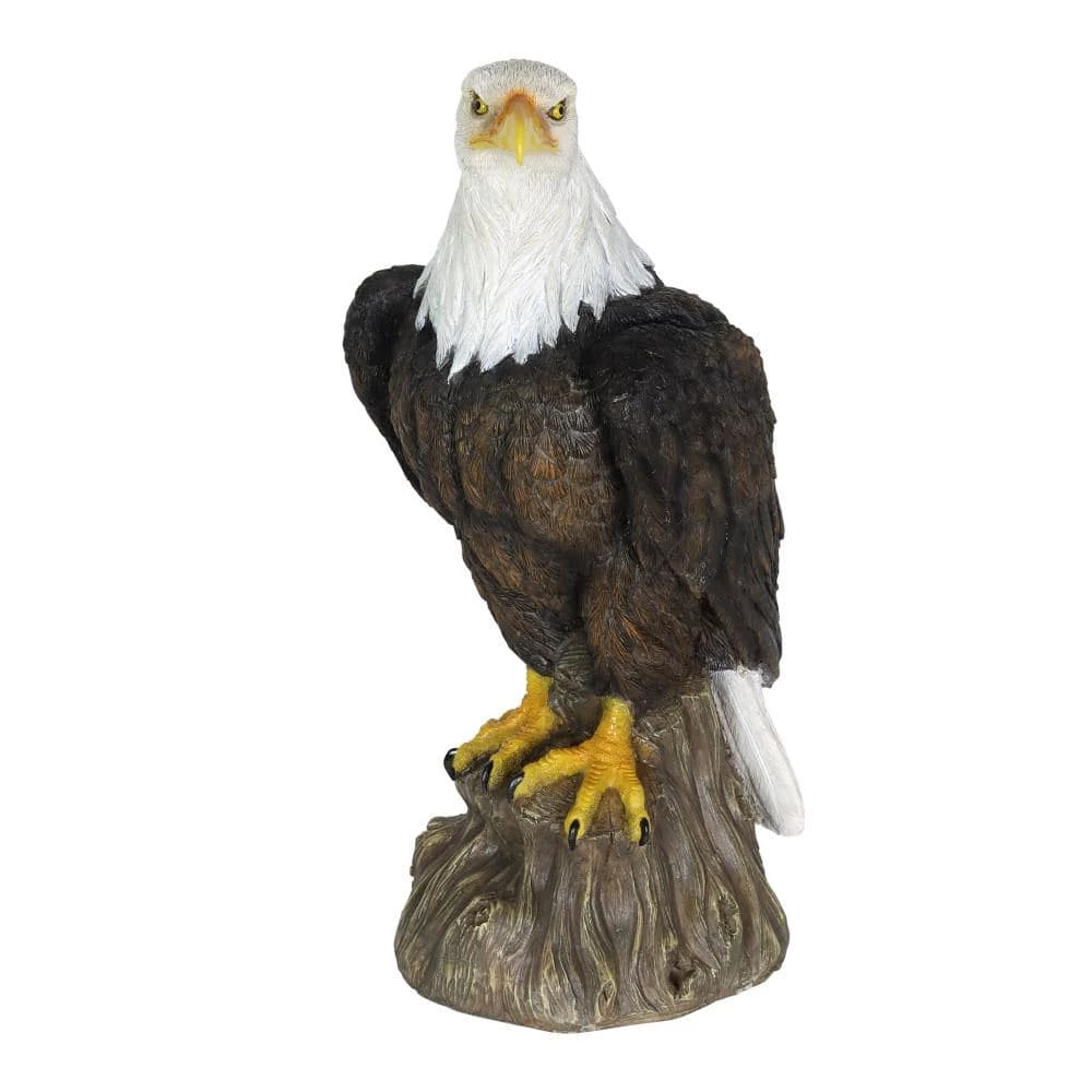 Exhart Bald Eagle on a Log, 7 in. x 15.5 in. Garden Statue 6 Exhart Bald Eagle on a Log, 7 in. x 15.5 in. Garden Statue - Image 4