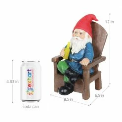 Exhart Solar Hand Painted Drinking in Adirondack Chair, 8.5 in. x 10.5 in. Gnome Garden Statue 15 Exhart Solar Hand Painted Drinking in Adirondack Chair, 8.5 in. x 10.5 in. Gnome Garden Statue -Cheap Good Directions Store exhart garden statues 72663 rs 1f 1000