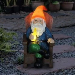 Exhart Solar Hand Painted Drinking in Adirondack Chair, 8.5 in. x 10.5 in. Gnome Garden Statue 19 Exhart Solar Hand Painted Drinking in Adirondack Chair, 8.5 in. x 10.5 in. Gnome Garden Statue -Cheap Good Directions Store exhart garden statues 72663 rs 31 1000