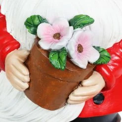 Exhart 5 in. in. x 12.5 in. Solar Ladybug Hat with Pink Flower Pot, Gnome Garden Statue 14 Exhart 5 in. in. x 12.5 in. Solar Ladybug Hat with Pink Flower Pot, Gnome Garden Statue -Cheap Good Directions Store exhart garden statues 72671 rs 44 1000