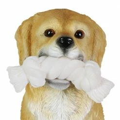 Exhart Solar Golden Retriever with LED Rope Toy 8 in. x 14 in. Garden Statue 12 Exhart Solar Golden Retriever with LED Rope Toy 8 in. x 14 in. Garden Statue -Cheap Good Directions Store exhart garden statues 72674 rs 4f 1000
