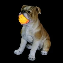 Exhart Solar Bulldog with LED Red Ball, 13 in. tall Garden Statue 18 Exhart Solar Bulldog with LED Red Ball, 13 in. tall Garden Statue -Cheap Good Directions Store exhart garden statues 72675 rs 76 1000