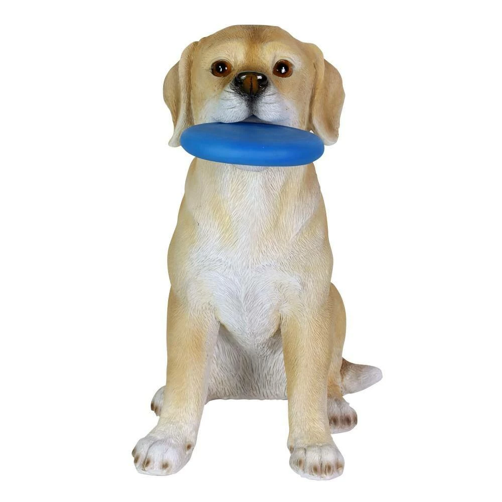 Exhart Solar Labrador Retriever Dog with LED Frisbee, 14 in. tall Garden Statue 9 Exhart Solar Labrador Retriever Dog with LED Frisbee, 14 in. tall Garden Statue - Image 7