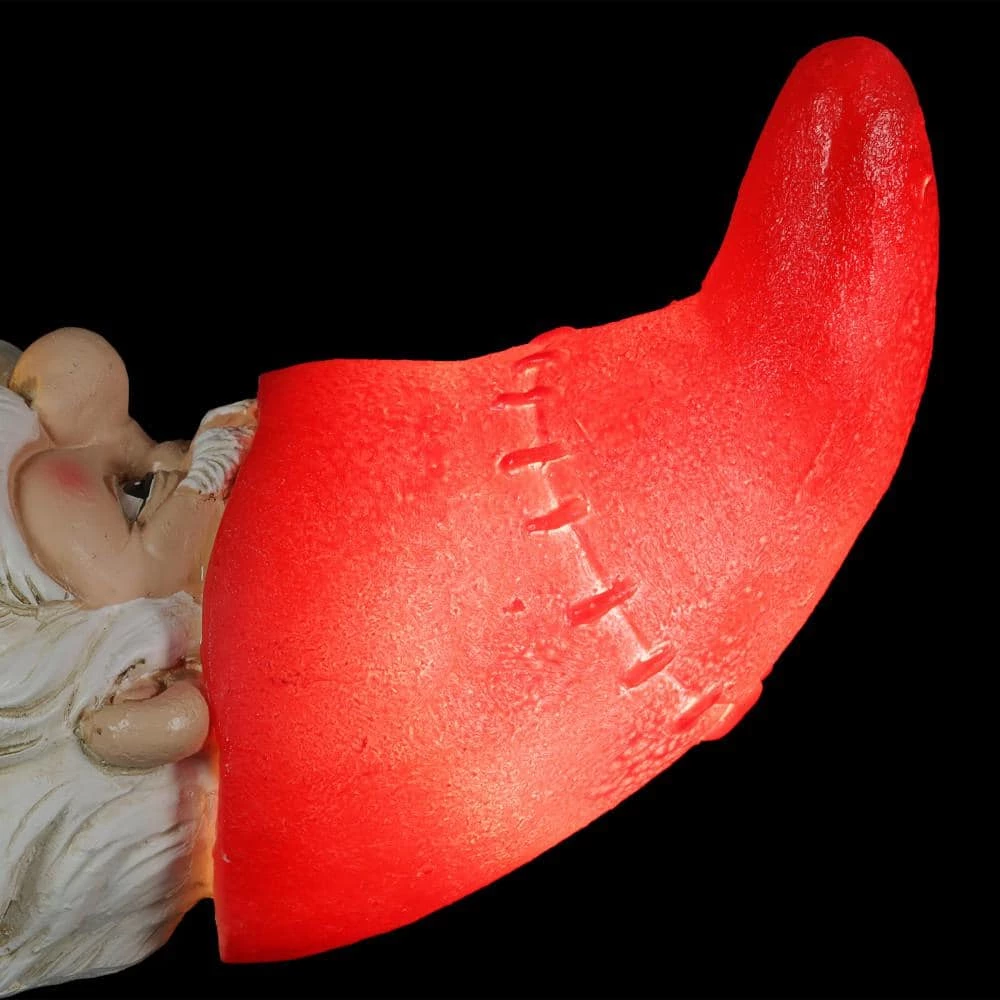 Exhart Hand Painted Beer Bottle Holder with LED Hat on a Battery Powered Timer, 10.5 in. x 5 in. Gnome Garden Statue 10 Exhart Hand Painted Beer Bottle Holder with LED Hat on a Battery Powered Timer, 10.5 in. x 5 in. Gnome Garden Statue - Image 8