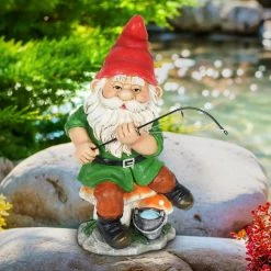 Exhart Hand Painted Fishing on Mushroom Stool with a Water Bucket, 7.5 in. x 13 in. Gnome Garden Statue 15 Exhart Hand Painted Fishing on Mushroom Stool with a Water Bucket, 7.5 in. x 13 in. Gnome Garden Statue -Cheap Good Directions Store exhart garden statues 72687 rs 31 1000