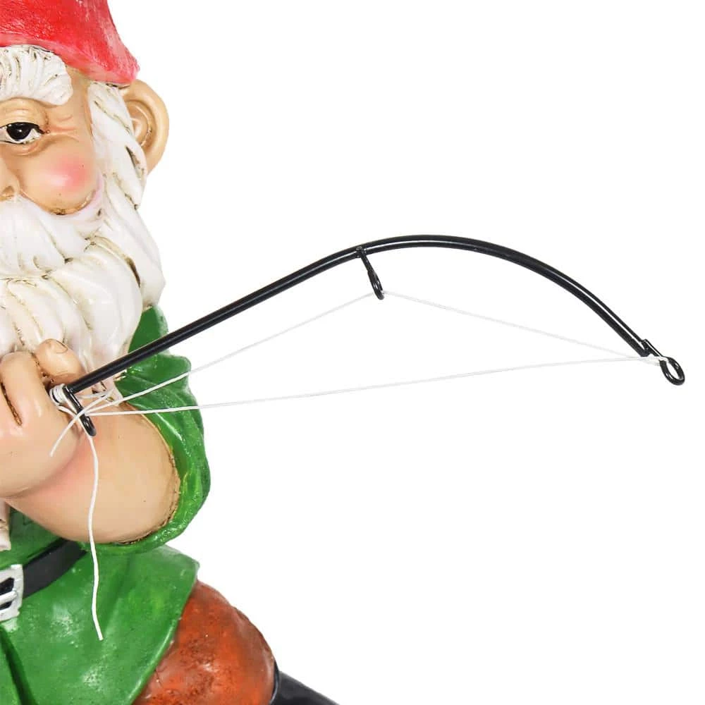 Exhart Hand Painted Fishing on Mushroom Stool with a Water Bucket, 7.5 in. x 13 in. Gnome Garden Statue 5 Exhart Hand Painted Fishing on Mushroom Stool with a Water Bucket, 7.5 in. x 13 in. Gnome Garden Statue - Image 3