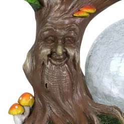 Exhart 10.5 in. x 9 in. Solar Enchanted Crackle Glass Orb with Birds on a Tree Stump Garden Statue 20 Exhart 10.5 in. x 9 in. Solar Enchanted Crackle Glass Orb with Birds on a Tree Stump Garden Statue -Cheap Good Directions Store exhart garden statues 72701 rs 76 1000