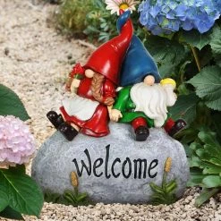 Exhart Couple on a Garden Welcome Stone, 8.5 in. Gnomes Garden Statue 19 Exhart Couple on a Garden Welcome Stone, 8.5 in. Gnomes Garden Statue -Cheap Good Directions Store exhart garden statues 72731 rs 31 1000