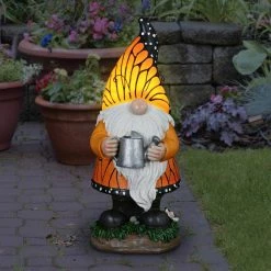 Exhart 6 in. x 12.5 in. Solar Monarch Butterfly Hat with Watering Can Statue, Gnome Garden Statue 21 Exhart 6 in. x 12.5 in. Solar Monarch Butterfly Hat with Watering Can Statue, Gnome Garden Statue -Cheap Good Directions Store exhart garden statues 72828 rs 31 1000