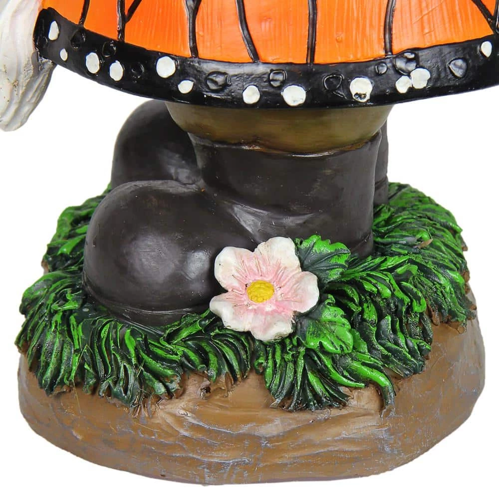 Exhart 6 in. x 12.5 in. Solar Monarch Butterfly Hat with Watering Can Statue, Gnome Garden Statue 11 Exhart 6 in. x 12.5 in. Solar Monarch Butterfly Hat with Watering Can Statue, Gnome Garden Statue - Image 9