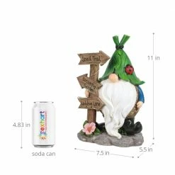 Exhart Solar Hand Painted with Leaf Hat in. x a Street Sign, 7.5 in. x 11 in. Gnome Garden Statue 15 Exhart Solar Hand Painted with Leaf Hat in. x a Street Sign, 7.5 in. x 11 in. Gnome Garden Statue -Cheap Good Directions Store exhart garden statues 72838 rs 1f 1000