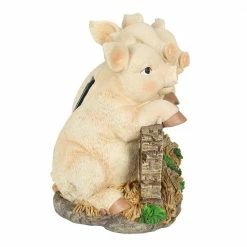 Exhart Solar Hand Painted Pigs on a Welcome Log, 12.5 in. x 8 in. Garden Statue 11 Exhart Solar Hand Painted Pigs on a Welcome Log, 12.5 in. x 8 in. Garden Statue -Cheap Good Directions Store exhart garden statues 72843 rs 40 1000
