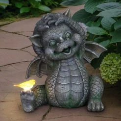 Exhart Solar Dragon with LED Bird, 9.5 in. x 10.5 in. Garden Statue 19 Exhart Solar Dragon with LED Bird, 9.5 in. x 10.5 in. Garden Statue -Cheap Good Directions Store exhart garden statues 72886 rs 31 1000