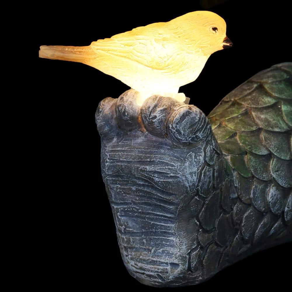 Exhart Solar Dragon with LED Bird, 9.5 in. x 10.5 in. Garden Statue 10 Exhart Solar Dragon with LED Bird, 9.5 in. x 10.5 in. Garden Statue - Image 8