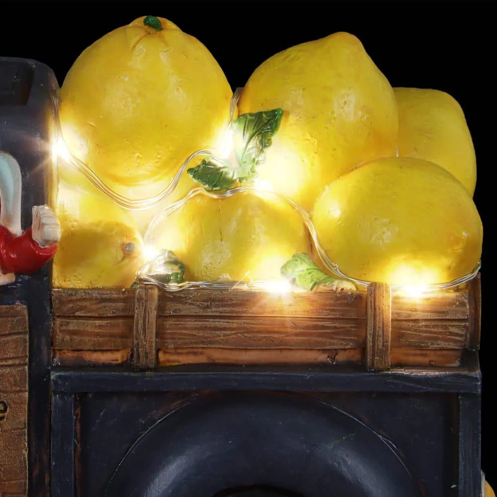 Exhart Solar Hand Painted Driving a Lemon Truck, 10 in. x 6 in. Gnome Garden Statue 10 Exhart Solar Hand Painted Driving a Lemon Truck, 10 in. x 6 in. Gnome Garden Statue - Image 8