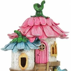 Exhart 17 in. Tall Solar Pink and Blue Flower Roof Fairy House, Garden Statue 14 Exhart 17 in. Tall Solar Pink and Blue Flower Roof Fairy House, Garden Statue -Cheap Good Directions Store exhart garden statues 72899 rs 4f 1000