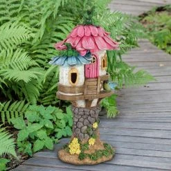 Exhart 17 in. Tall Solar Pink and Blue Flower Roof Fairy House, Garden Statue 13 Exhart 17 in. Tall Solar Pink and Blue Flower Roof Fairy House, Garden Statue -Cheap Good Directions Store exhart garden statues 72899 rs c3 1000