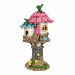 Exhart 17 in. Tall Solar Pink and Blue Flower Roof Fairy House, Garden Statue 17 Exhart 17 in. Tall Solar Pink and Blue Flower Roof Fairy House, Garden Statue -Cheap Good Directions Store exhart garden statues 72899 rs fa 1000
