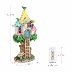 Exhart Solar Pastel Fairy Tree House with Lily Roof and Ladder, 9 in. x 17.5 in. Garden Statue 16 Exhart Solar Pastel Fairy Tree House with Lily Roof and Ladder, 9 in. x 17.5 in. Garden Statue -Cheap Good Directions Store exhart garden statues 72900 rs 4f 1000