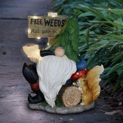 Exhart 8.5 in. x 10 in. Solar with Free Weeds- Pull Your Own Sign, Gnome Garden Statue 19 Exhart 8.5 in. x 10 in. Solar with Free Weeds- Pull Your Own Sign, Gnome Garden Statue -Cheap Good Directions Store exhart garden statues 72921 rs 31 1000