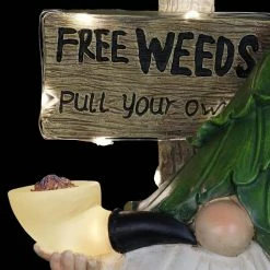 Exhart 8.5 in. x 10 in. Solar with Free Weeds- Pull Your Own Sign, Gnome Garden Statue 18 Exhart 8.5 in. x 10 in. Solar with Free Weeds- Pull Your Own Sign, Gnome Garden Statue -Cheap Good Directions Store exhart garden statues 72921 rs 76 1000