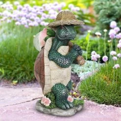 Exhart Solar Hiking Turtle with LED Crackle Ball 6.5 in. x 12.5 in. Garden Statue 17 Exhart Solar Hiking Turtle with LED Crackle Ball 6.5 in. x 12.5 in. Garden Statue -Cheap Good Directions Store exhart garden statues 73028 rs c3 1000