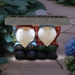 Exhart 14 in. x 10 in. Solar with a Welcome Stone, Gnomes Garden Statue 23 Exhart 14 in. x 10 in. Solar with a Welcome Stone, Gnomes Garden Statue -Cheap Good Directions Store exhart garden statues 73034 rs 31 1000