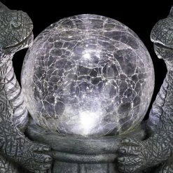 Exhart Solar Dragons with a Glass Crackle Ball, 11 in. x 7 in. Garden Statue -Cheap Good Directions Store exhart garden statues 73036 rs 76 1000