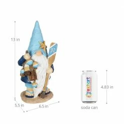 Exhart Solar Hand Painted Beach with Paddle, 6.5 in. x 13 in. Gnome Garden Statue -Cheap Good Directions Store exhart garden statues 73171 rs 1f 1000
