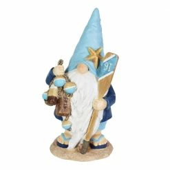 Exhart Solar Hand Painted Beach with Paddle, 6.5 in. x 13 in. Gnome Garden Statue