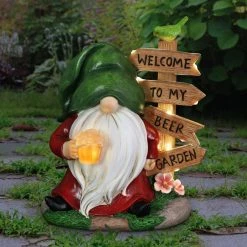 Exhart Solar Welcome to My Beer Garden Sign, 8 in. x 9.5 in. Gnome Garden Statue 19 Exhart Solar Welcome to My Beer Garden Sign, 8 in. x 9.5 in. Gnome Garden Statue -Cheap Good Directions Store exhart garden statues 73172 rs 31 1000