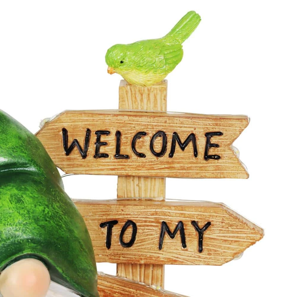 Exhart Solar Welcome to My Beer Garden Sign, 8 in. x 9.5 in. Gnome Garden Statue 6 Exhart Solar Welcome to My Beer Garden Sign, 8 in. x 9.5 in. Gnome Garden Statue - Image 4