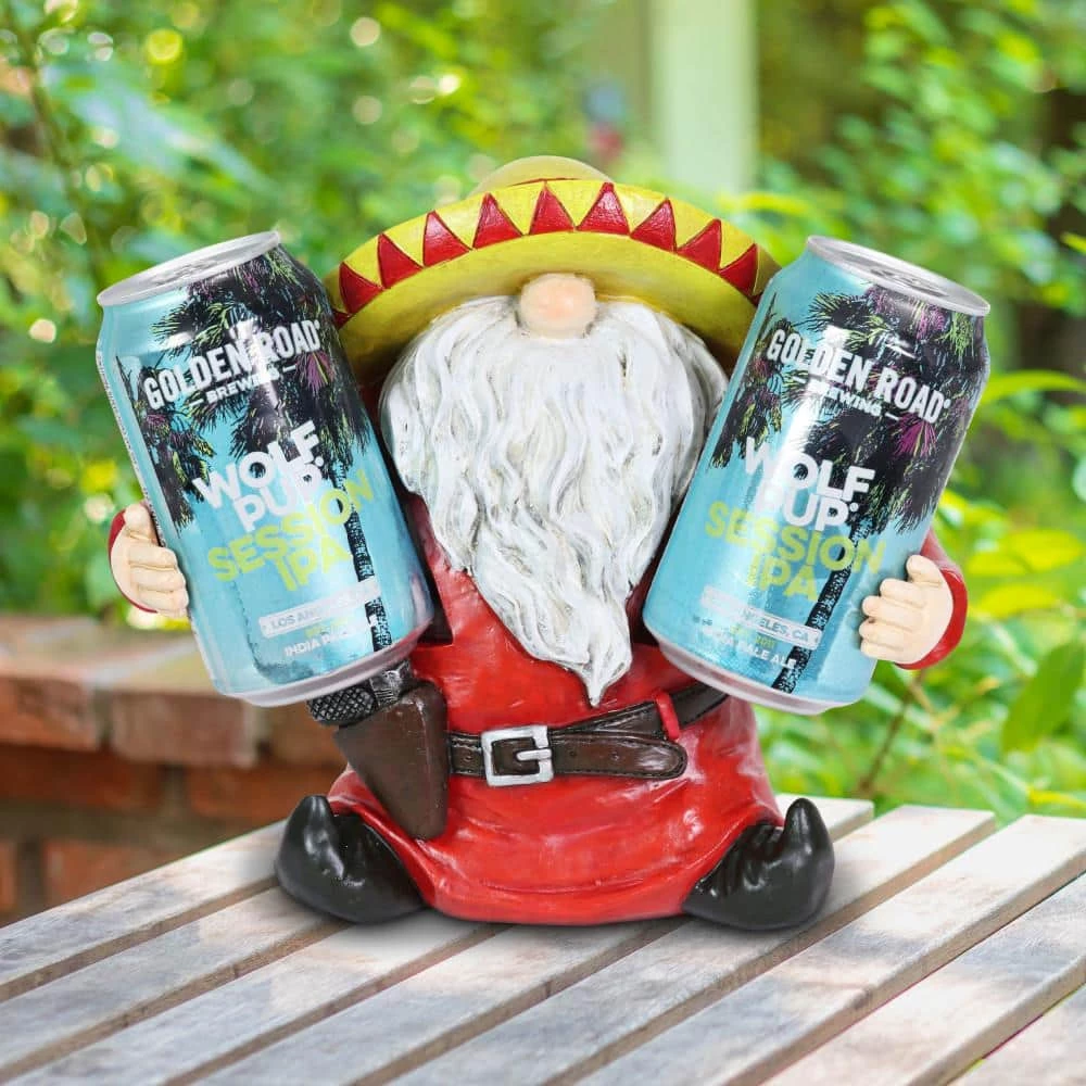 Exhart Hand Painted Gunslinger 2 Can or Bottle Holder, 9.5 in. x 8.5 in. Gnome Garden Statue 11 Exhart Hand Painted Gunslinger 2 Can or Bottle Holder, 9.5 in. x 8.5 in. Gnome Garden Statue - Image 9