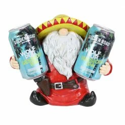 Exhart Hand Painted Gunslinger 2 Can or Bottle Holder, 9.5 in. x 8.5 in. Gnome Garden Statue