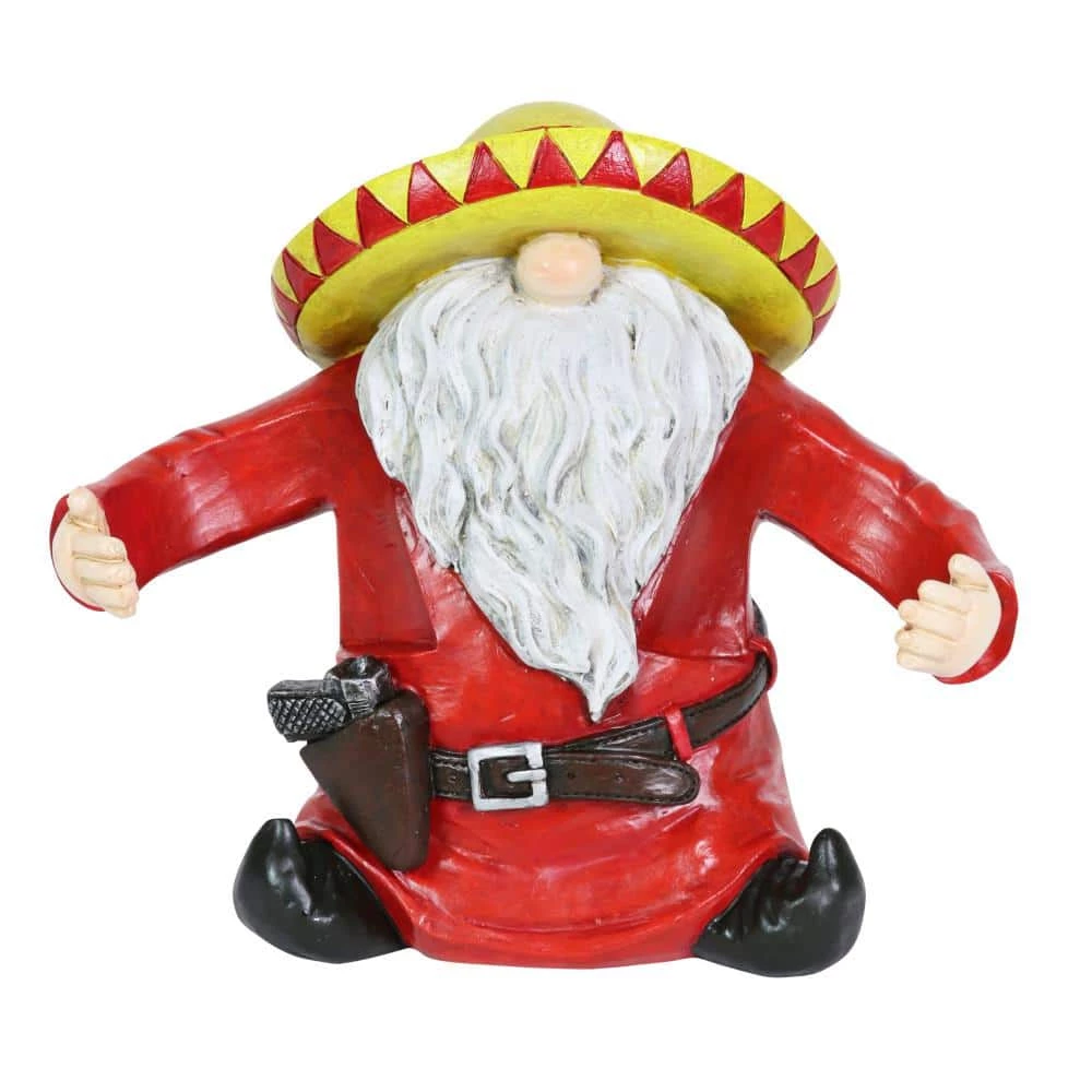 Exhart Hand Painted Gunslinger 2 Can or Bottle Holder, 9.5 in. x 8.5 in. Gnome Garden Statue 9 Exhart Hand Painted Gunslinger 2 Can or Bottle Holder, 9.5 in. x 8.5 in. Gnome Garden Statue - Image 7