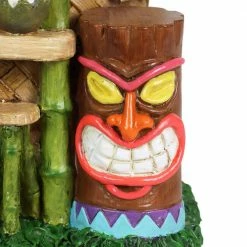 Exhart Solar Hand Painted Tiki Bar, 8 in. x 11.5 in. Garden Statue -Cheap Good Directions Store exhart garden statues 73182 rs 44 1000