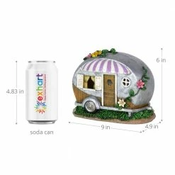 Exhart Solar Hand Painted Camping Trailer with Lavender Awning and Welcome Sign, 5 in. x 6.5 in. Garden Statue 17 Exhart Solar Hand Painted Camping Trailer with Lavender Awning and Welcome Sign, 5 in. x 6.5 in. Garden Statue -Cheap Good Directions Store exhart garden statues 73233 rs 1f 1000