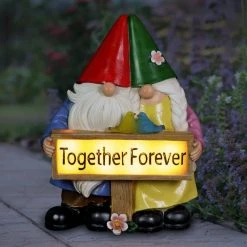 Exhart Solar Hand Painted Couple with Together Forever Sign, 4.5 in. x 9.5 in. Gnome Garden Statue 11 Exhart Solar Hand Painted Couple with Together Forever Sign, 4.5 in. x 9.5 in. Gnome Garden Statue -Cheap Good Directions Store exhart garden statues 73484 rs 31 1000