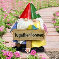 Exhart Solar Hand Painted Couple with Together Forever Sign, 4.5 in. x 9.5 in. Gnome Garden Statue 9 Exhart Solar Hand Painted Couple with Together Forever Sign, 4.5 in. x 9.5 in. Gnome Garden Statue -Cheap Good Directions Store exhart garden statues 73484 rs c3 1000