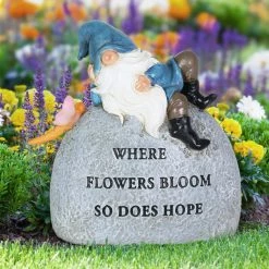 Exhart Solar Hand Painted Inspirational Garden Stone with LED Dragonfly, 3 in. x 5.5 in. Gnome Garden Statue 17 Exhart Solar Hand Painted Inspirational Garden Stone with LED Dragonfly, 3 in. x 5.5 in. Gnome Garden Statue -Cheap Good Directions Store exhart garden statues 73486 rs c3 1000
