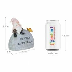 Exhart Solar Hand Painted Inspirational Garden Stone with LED Butterfly, 3 in. x 5.5 in. Gnome Garden Statue 19 Exhart Solar Hand Painted Inspirational Garden Stone with LED Butterfly, 3 in. x 5.5 in. Gnome Garden Statue -Cheap Good Directions Store exhart garden statues 73487 rs 1f 1000